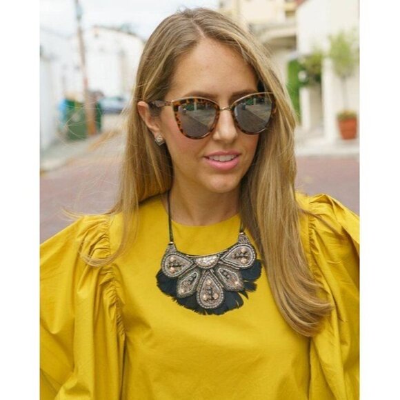 Stella & Dot Constantine Feather Necklace Black - Picture 11 of 12